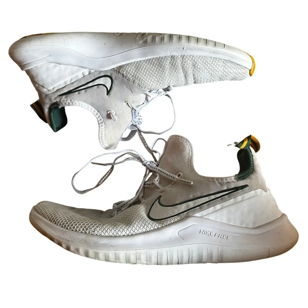 Nike Free TR 8 White Green Bay Packers Sneakers Men's 10